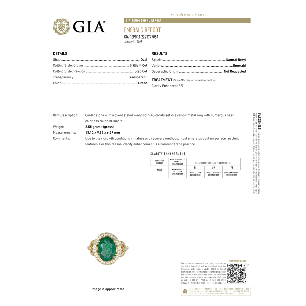 Emerald Ring in 14K Yellow Gold