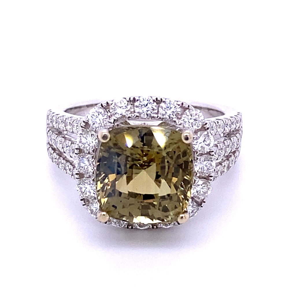 Alexandrite Ring in 18K White Gold