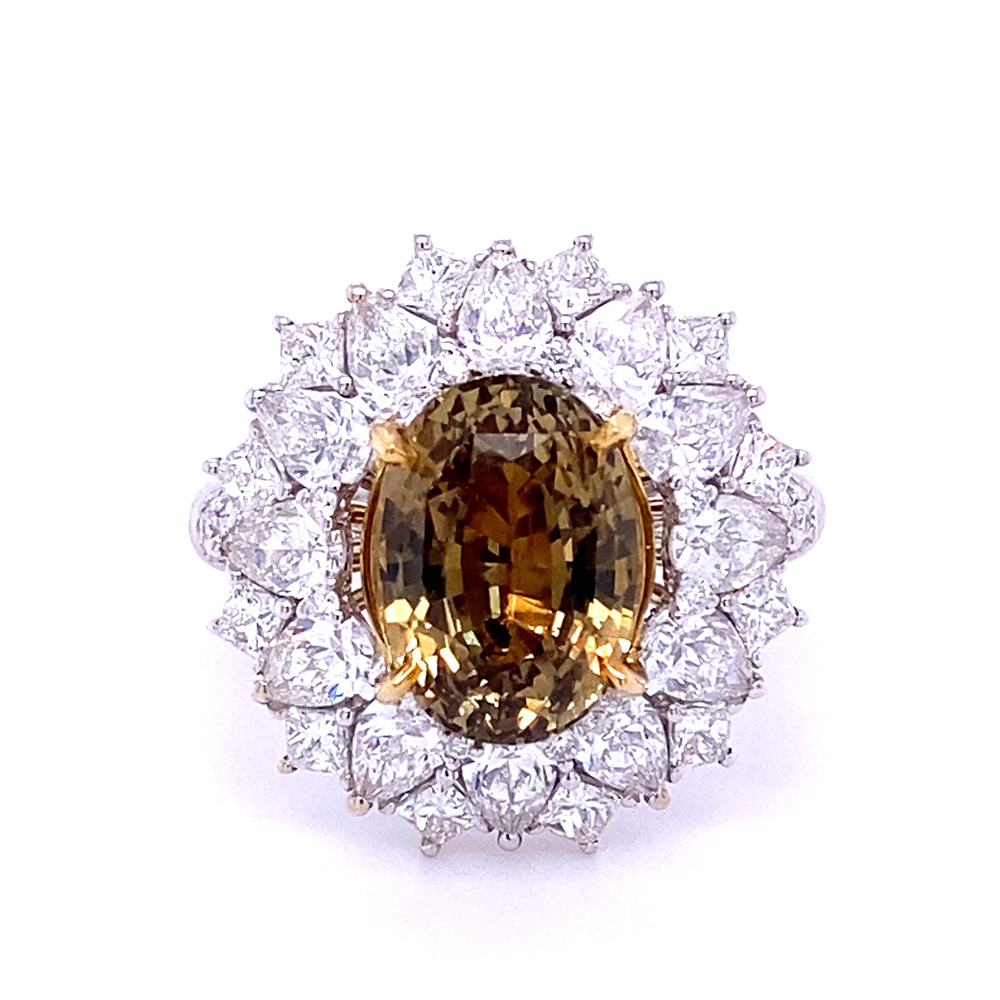 Alexandrite Ring in 18K Two Tone Gold