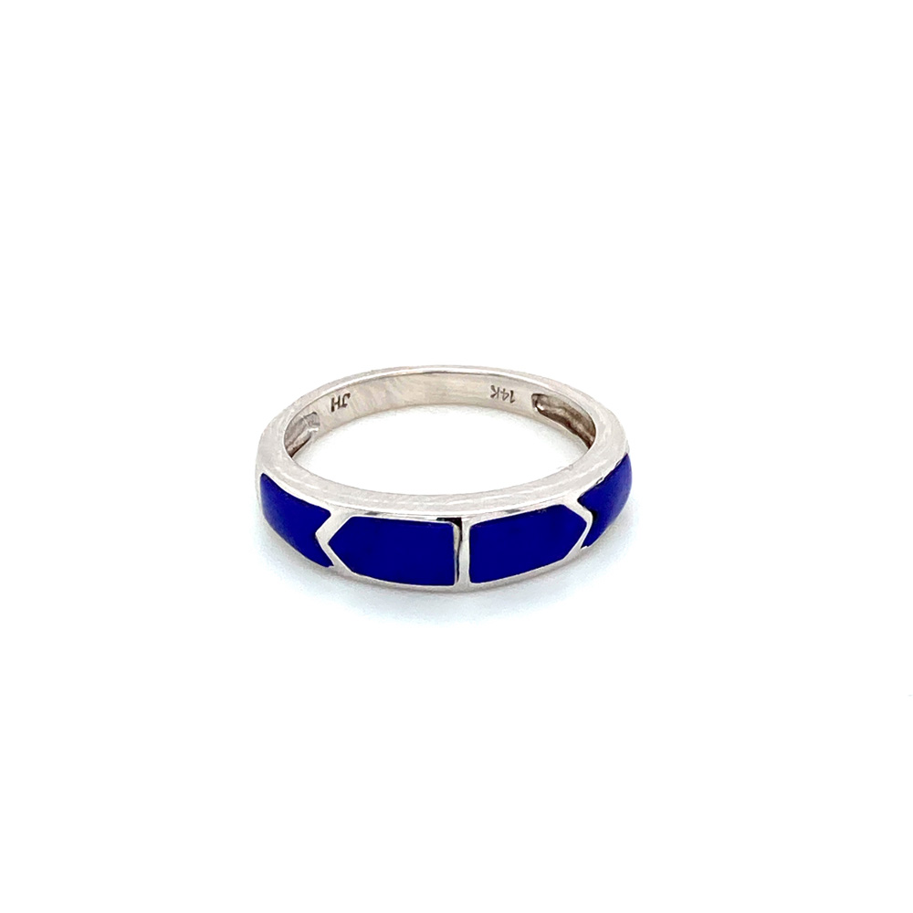 Lapis Lazuli Ring in 14K White Gold