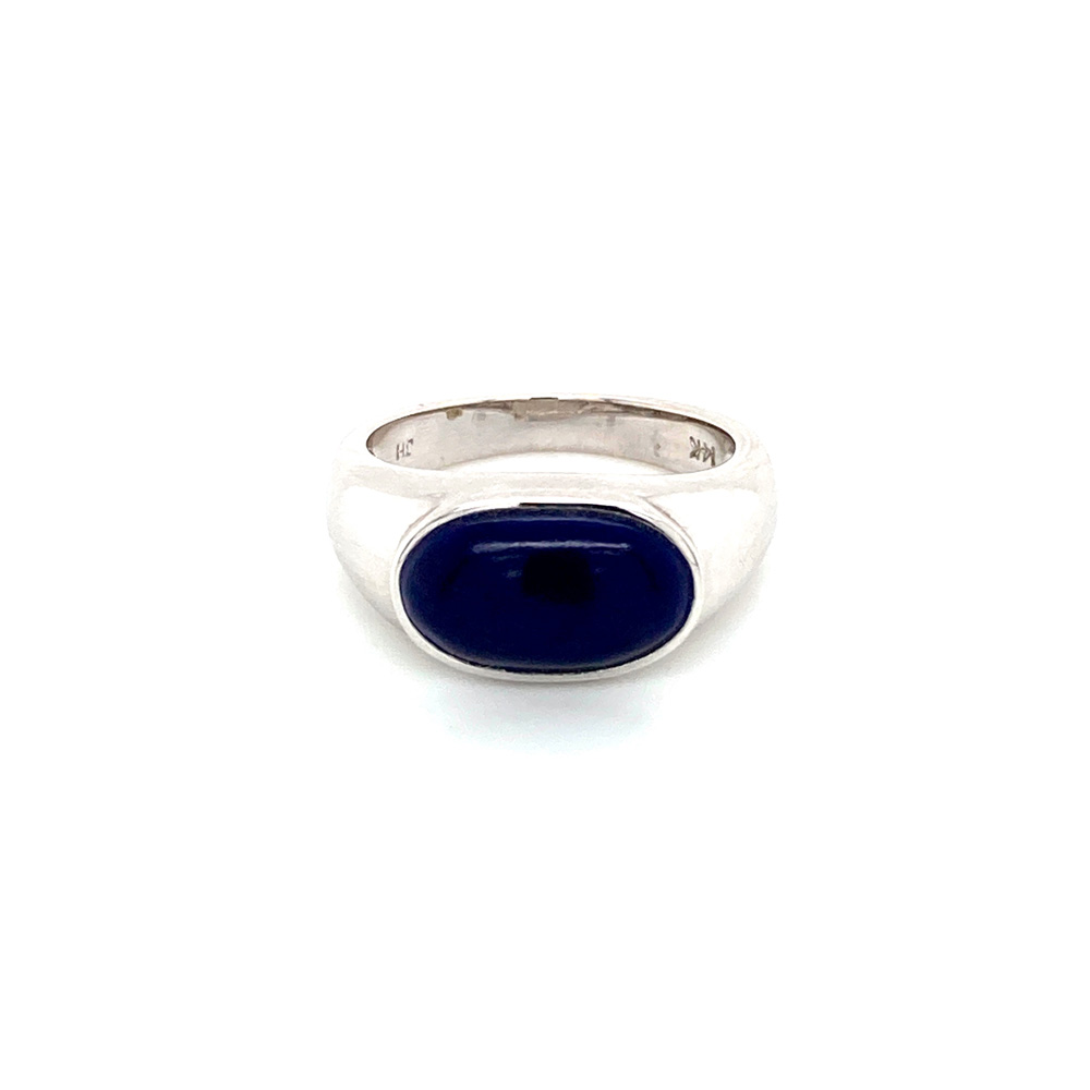 Lapis Lazuli Ring in 14K White Gold