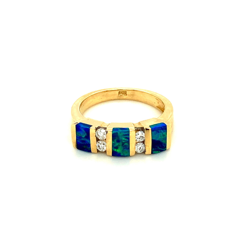 Gilson Opal Mens Ring in 14K Yellow Gold