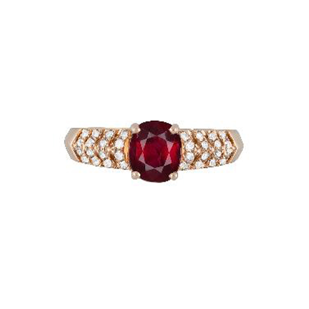 Mozambique Ruby Ring in 14K Rose Gold