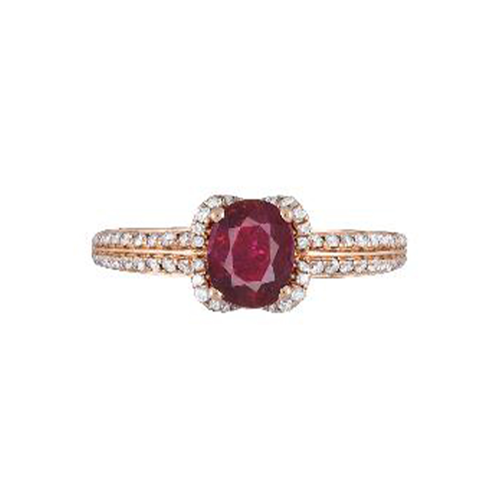 Mozambique Ruby Ring in 14K Rose Gold