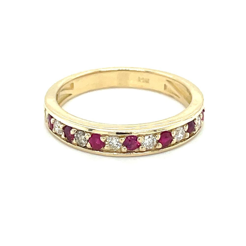 Ruby Ladies Ring in 14K Yellow Gold