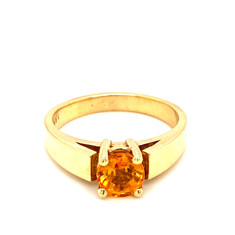 Yellow Sapphire Ladies Ring in 14K Yellow Gold