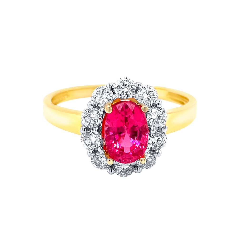 Pink Spinel Ring in 14K Yellow Gold