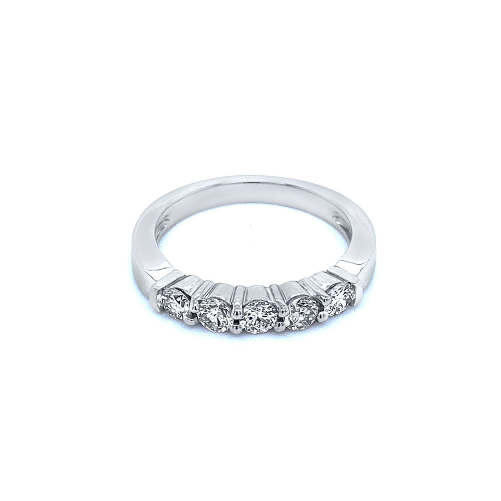 Diamond Ladies Band Ring in 14K White Gold
