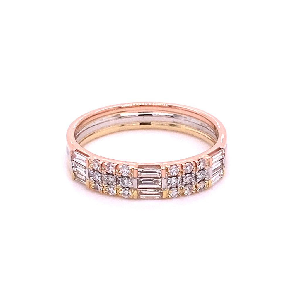 Diamond Ladies Ring in 14K Two Toned Gold