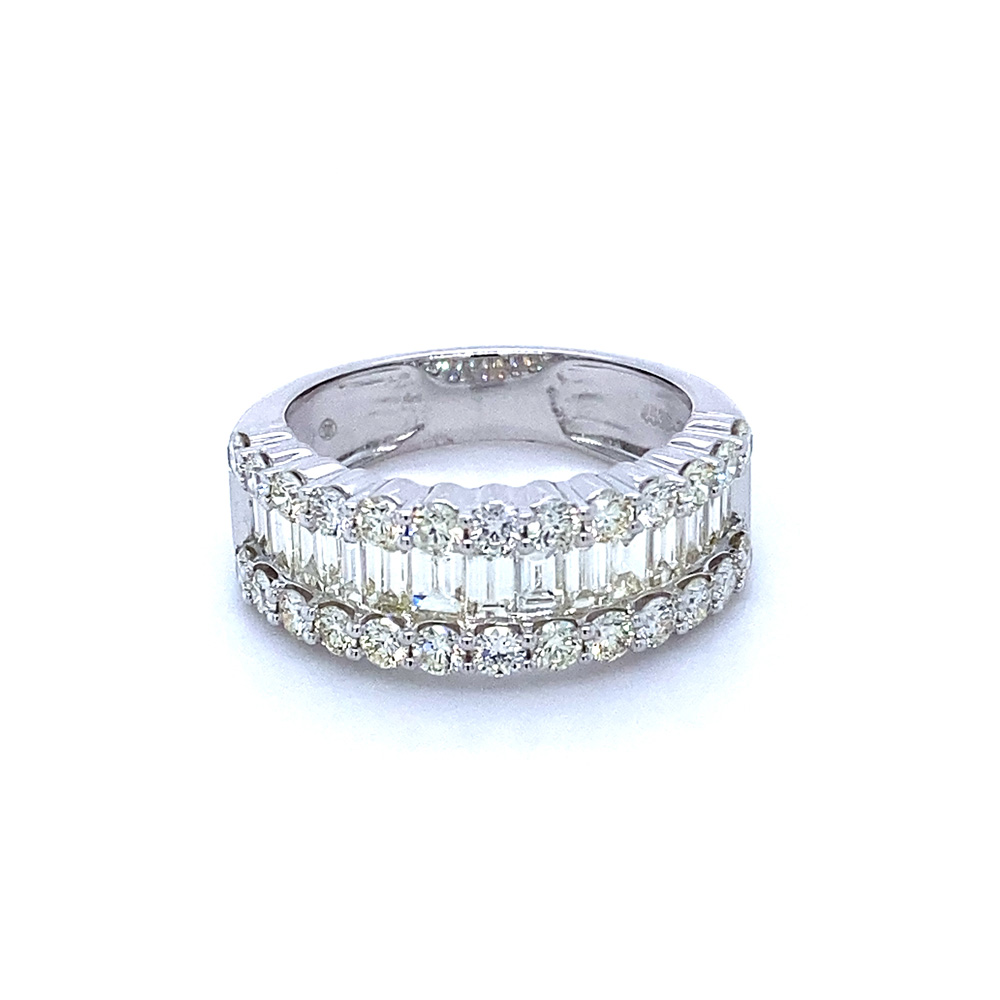 Diamond Ladies Band Ring in 14K White Gold