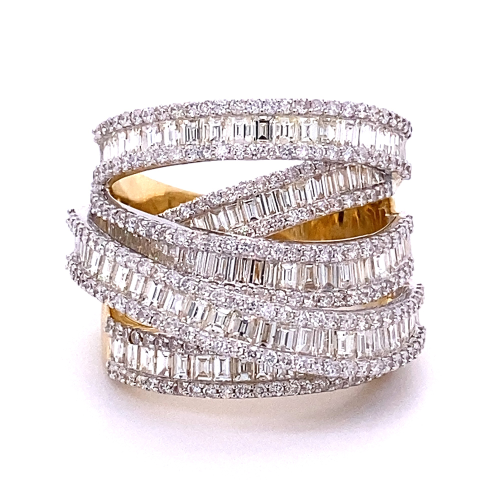 Diamond Ladies Ring in 14K Two Tone Gold