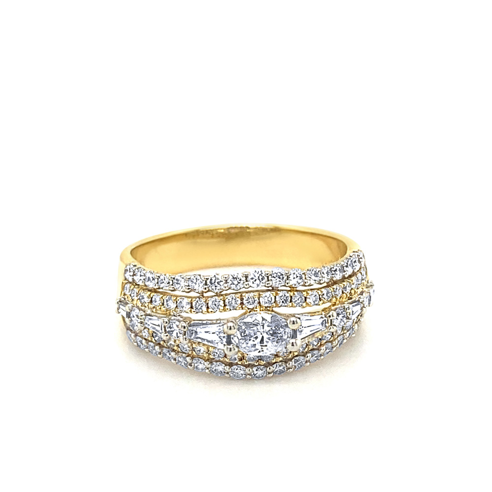 Diamond Ring in 14K Two Tone Gold