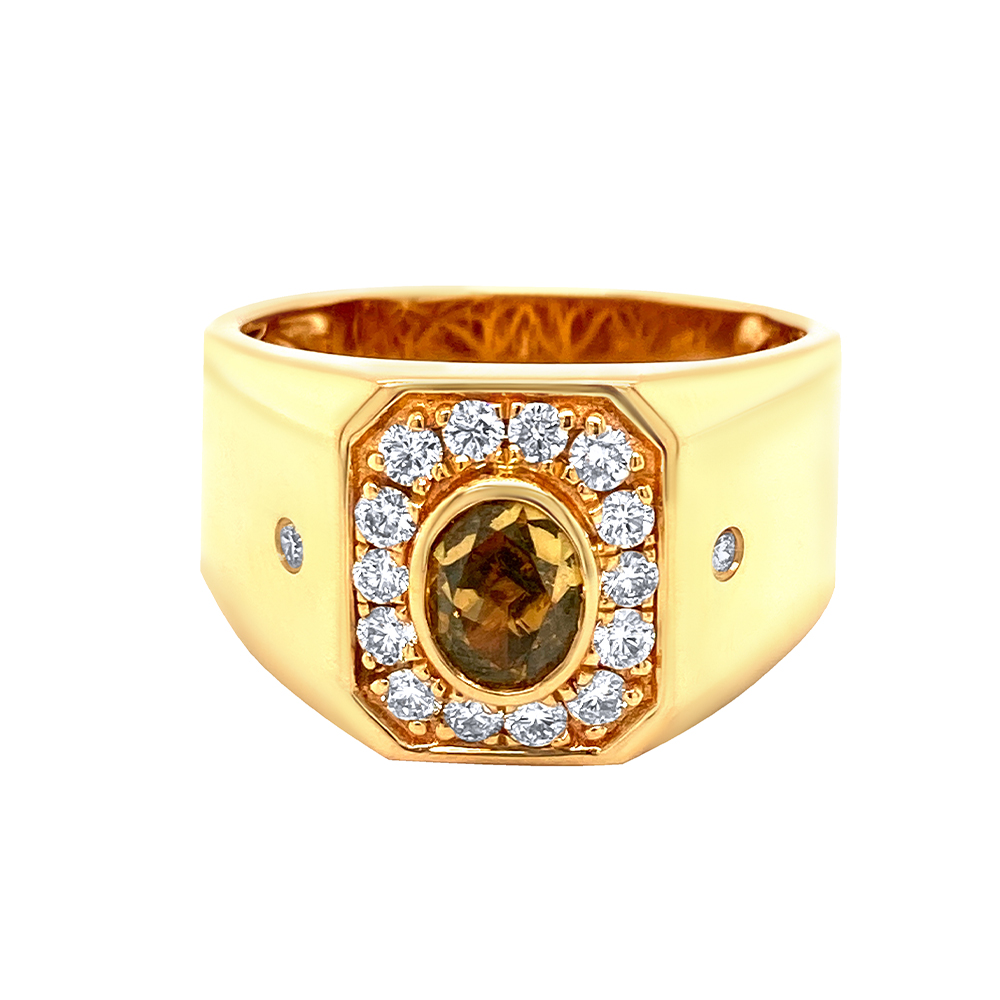 Yellow Diamond Ring in 14K Yellow Gold