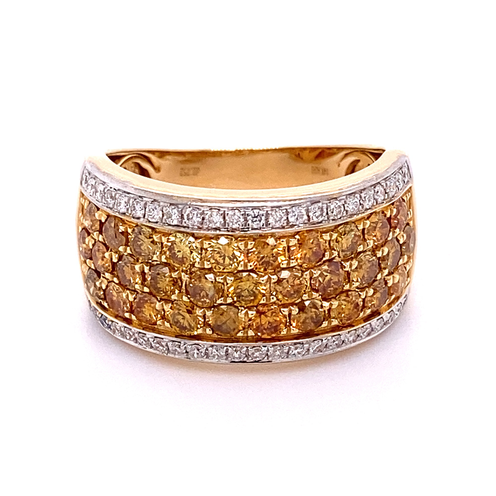 Natural Yellow-Orange Diamond Ring in 14K Yellow Gold