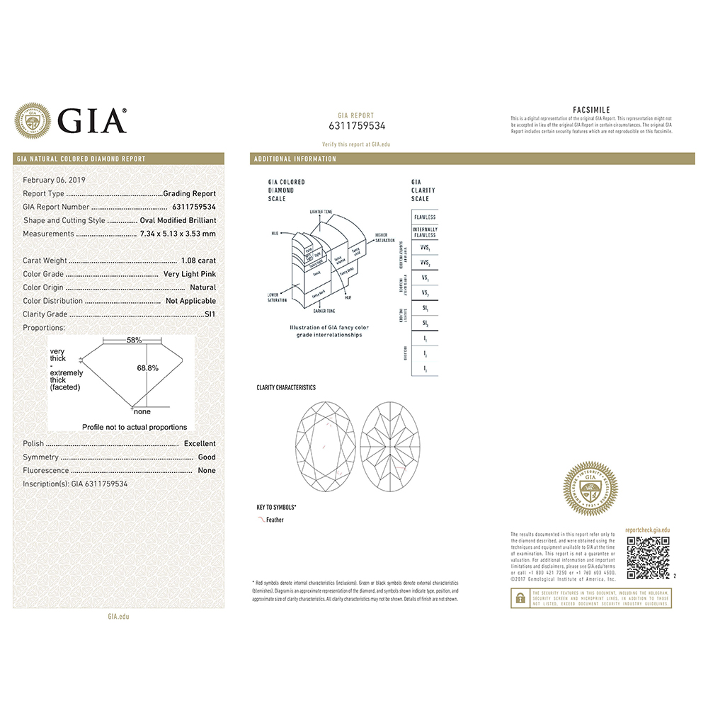 Natural Pink Diamond Ring in 18K Two Tone Gold