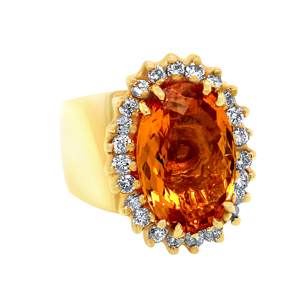 Imperial Topaz Ladies Ring in 14K Yellow Gold
