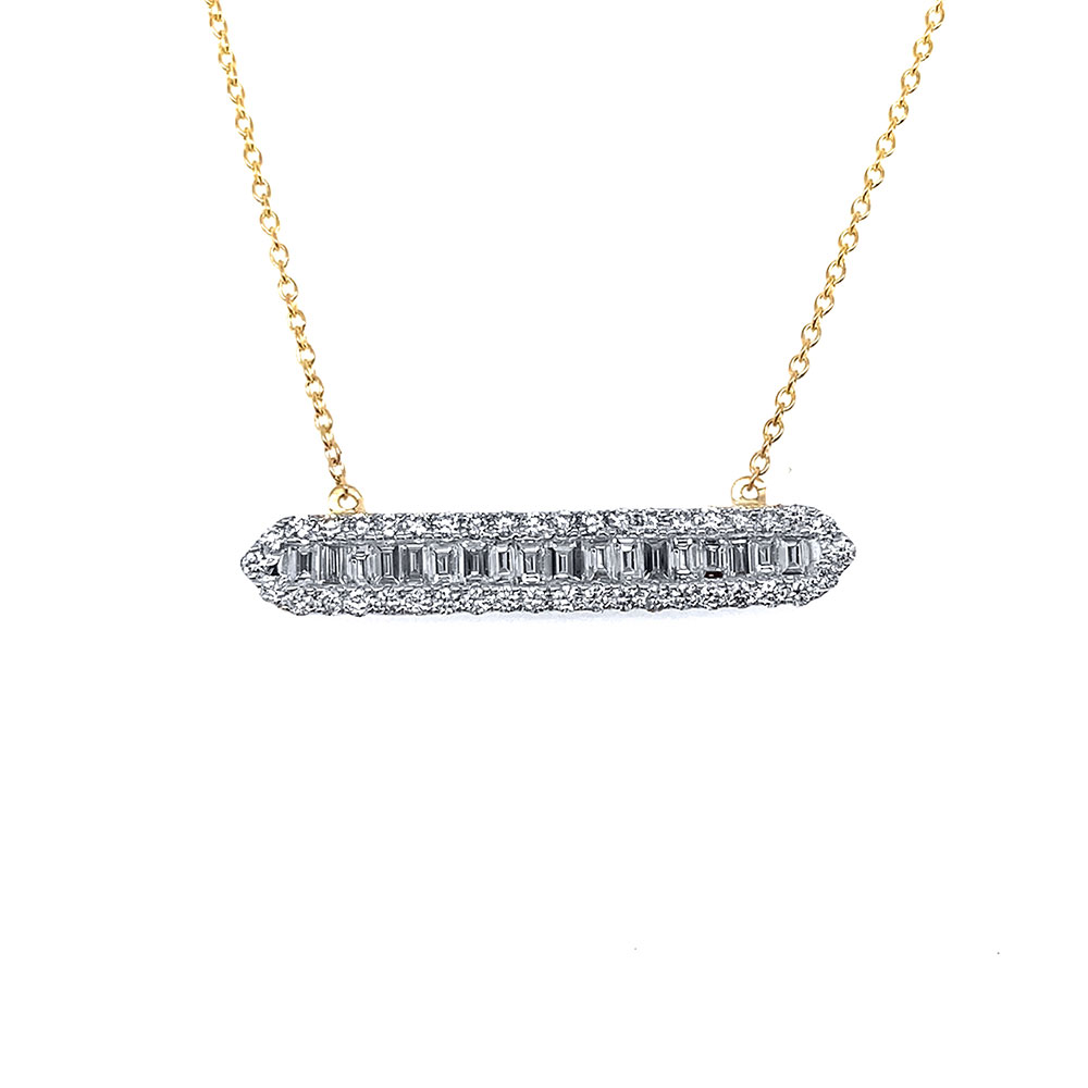 Diamond Ladies Necklace in 14K Yellow Gold
