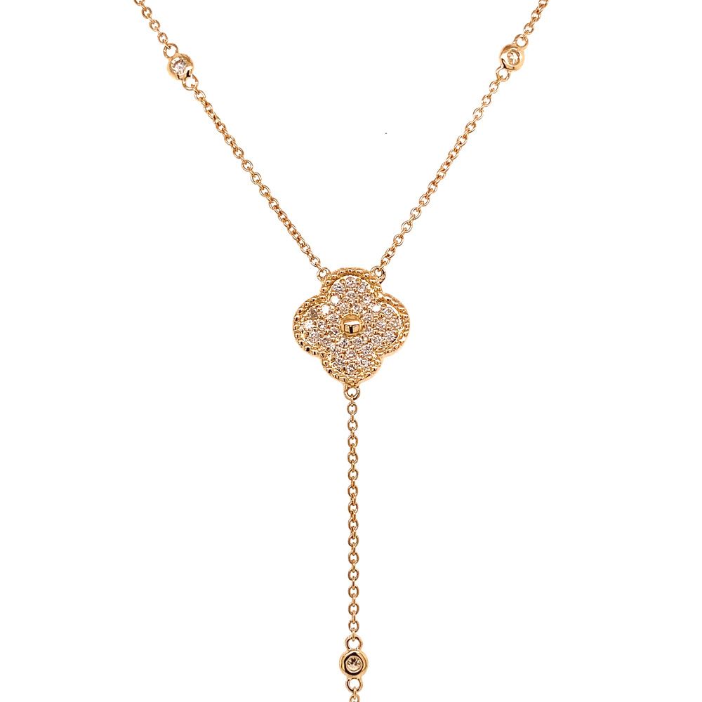 Diamond Necklace in 14K Yellow Gold