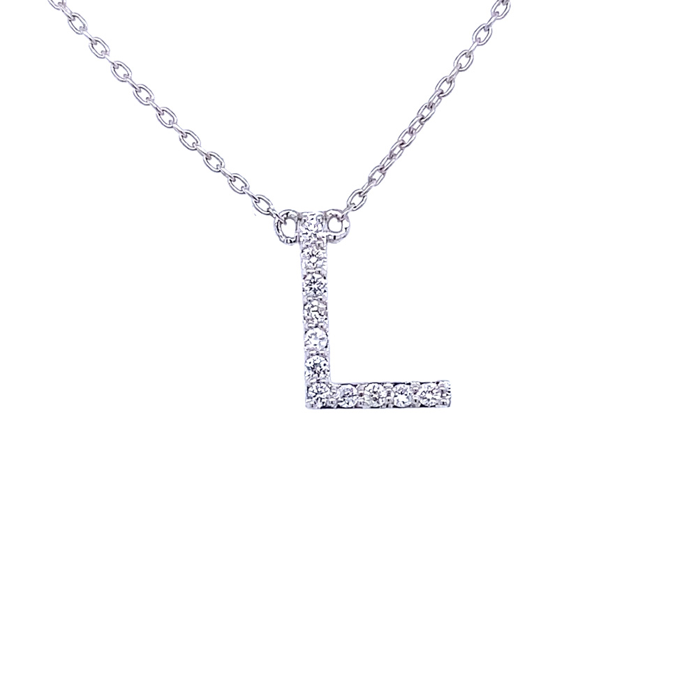 Diamond Necklace in 14K White Gold
