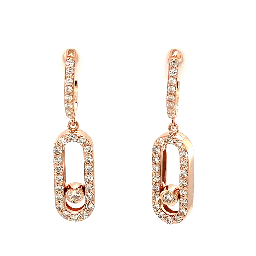 Diamond Earring in 14K Rose Gold