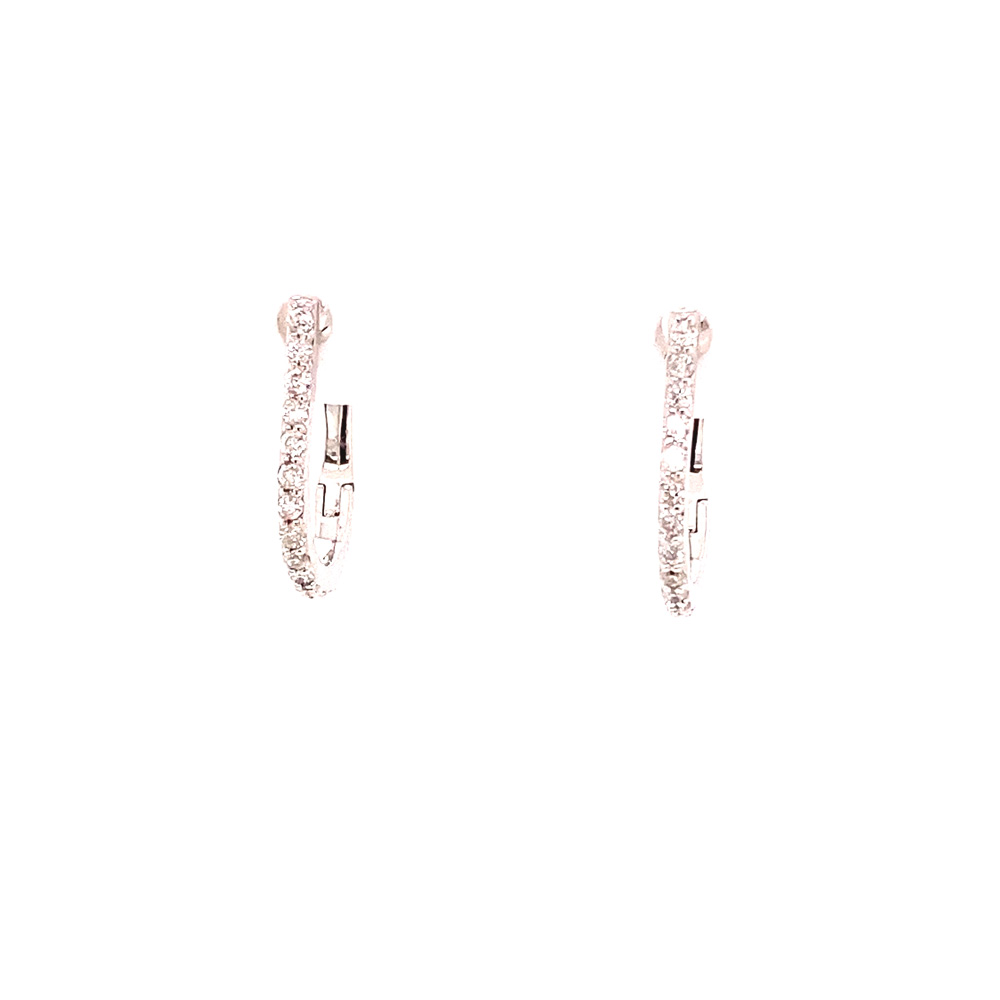 Diamond Earrings in 14K White Gold