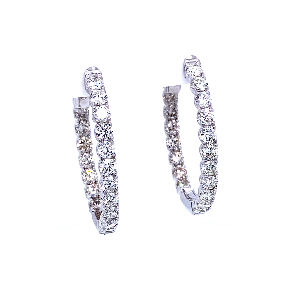 Diamond Earrings in 14K White Gold