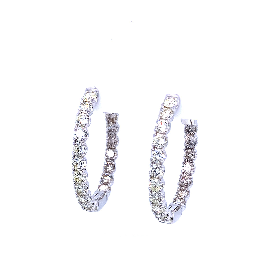 Diamond Earrings in 14K White Gold