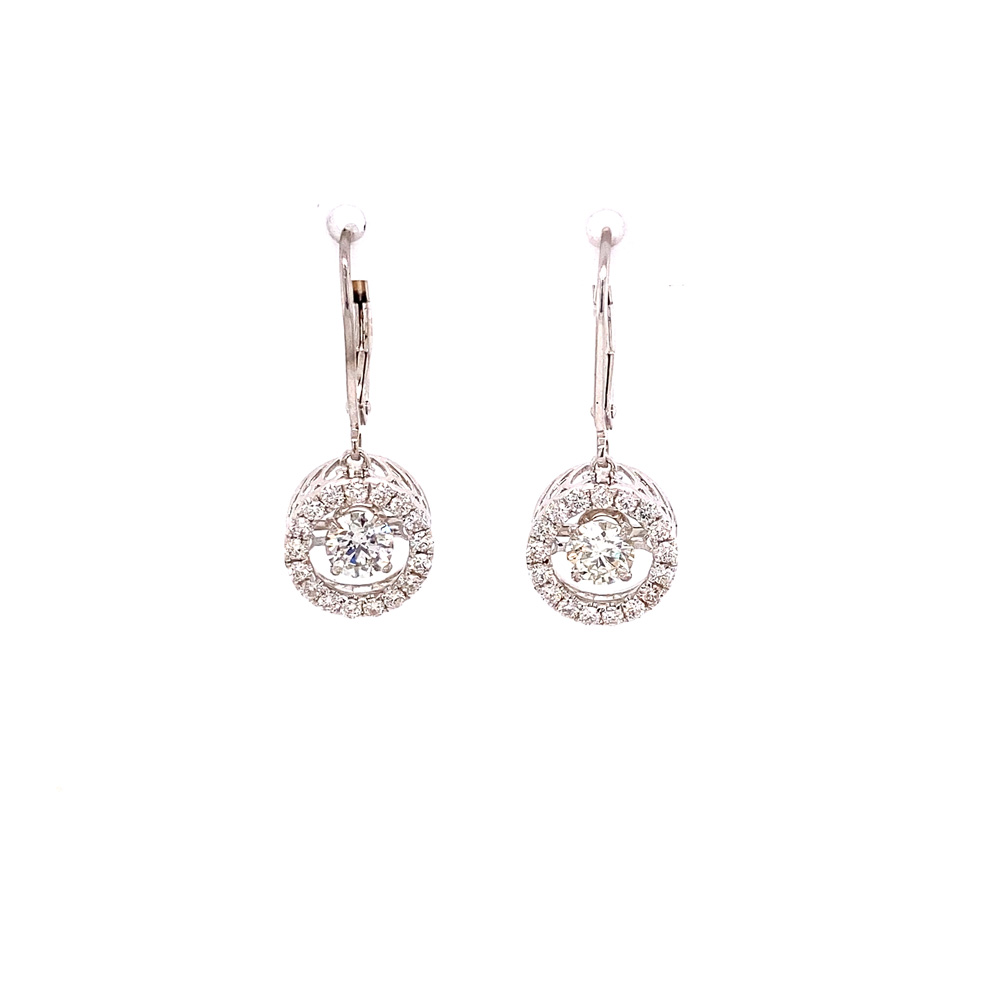 Dancing Diamond Earrings in 14K White Gold