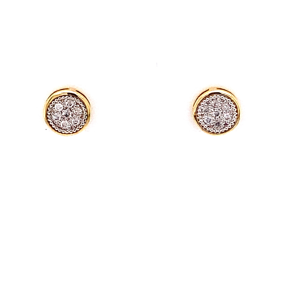 Diamond Earrings in 10K Yellow Gold