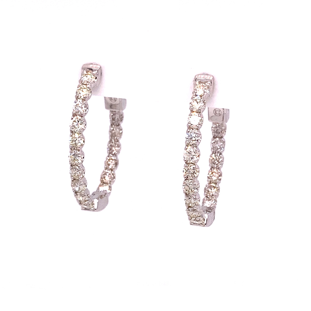 Diamond Earrings in 14K White Gold