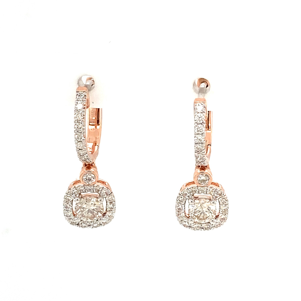 Diamond Earring in 14K Rose Gold