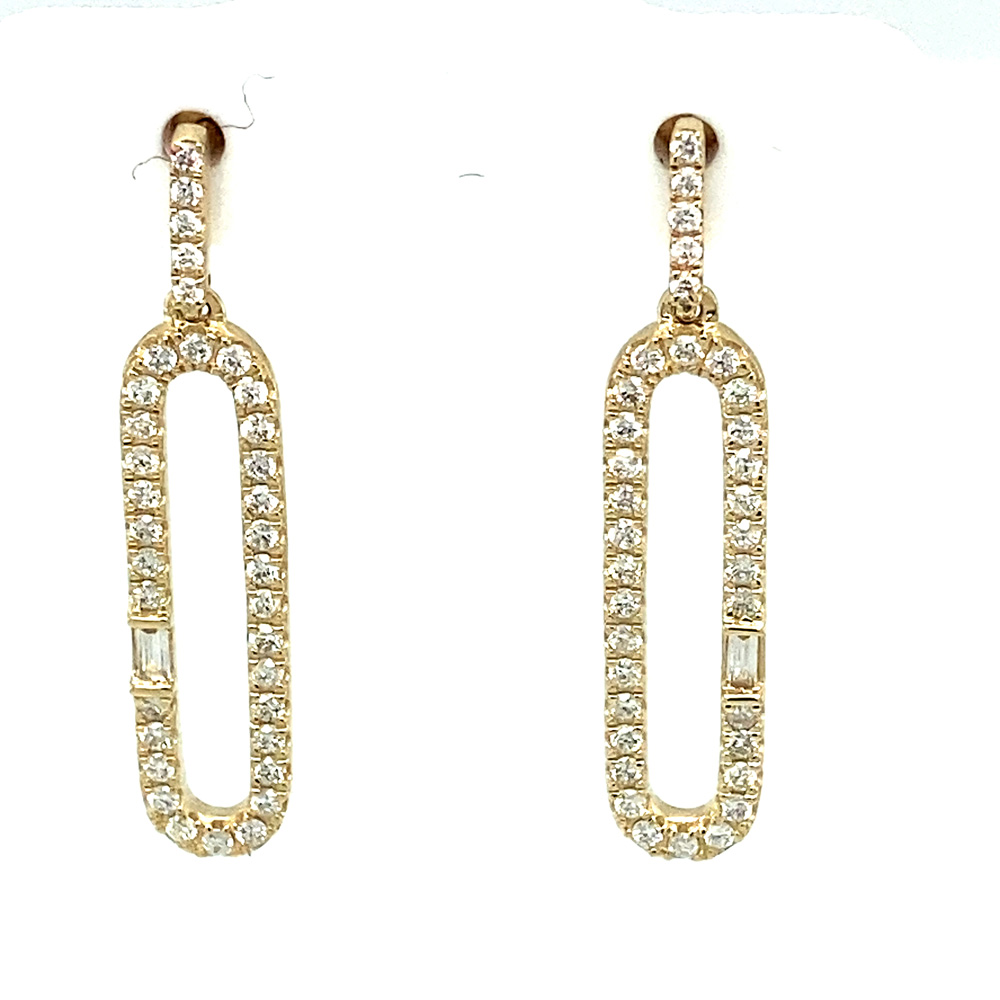 Diamond Earring in 14K Yellow Gold