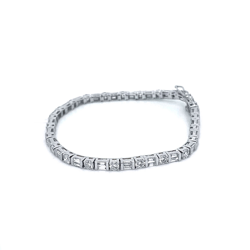 Diamond Ladies Tennis Bracelet in 14K White Gold