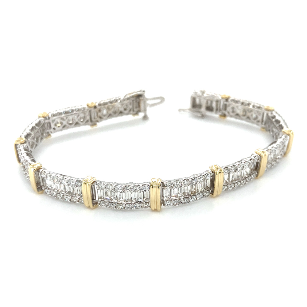 Diamond Bracelet in 14K Two Tone Gold
