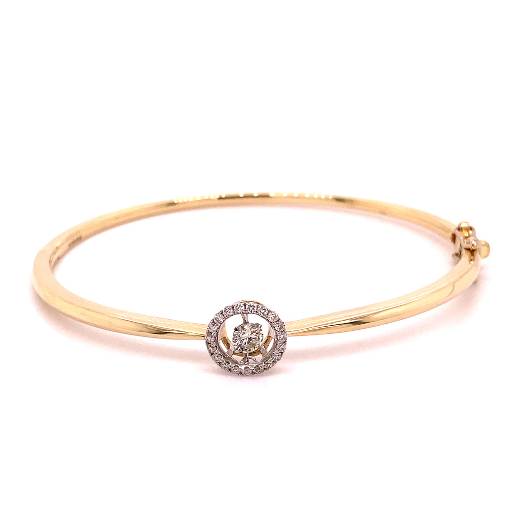 Diamond Bangle in 14K Two Toned Gold