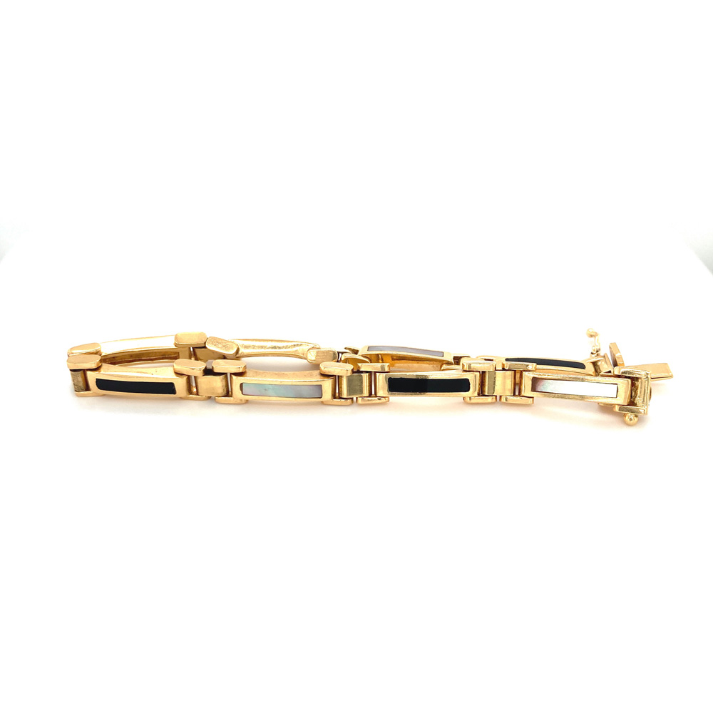 Onyx Bracelet in 14K Yellow Gold