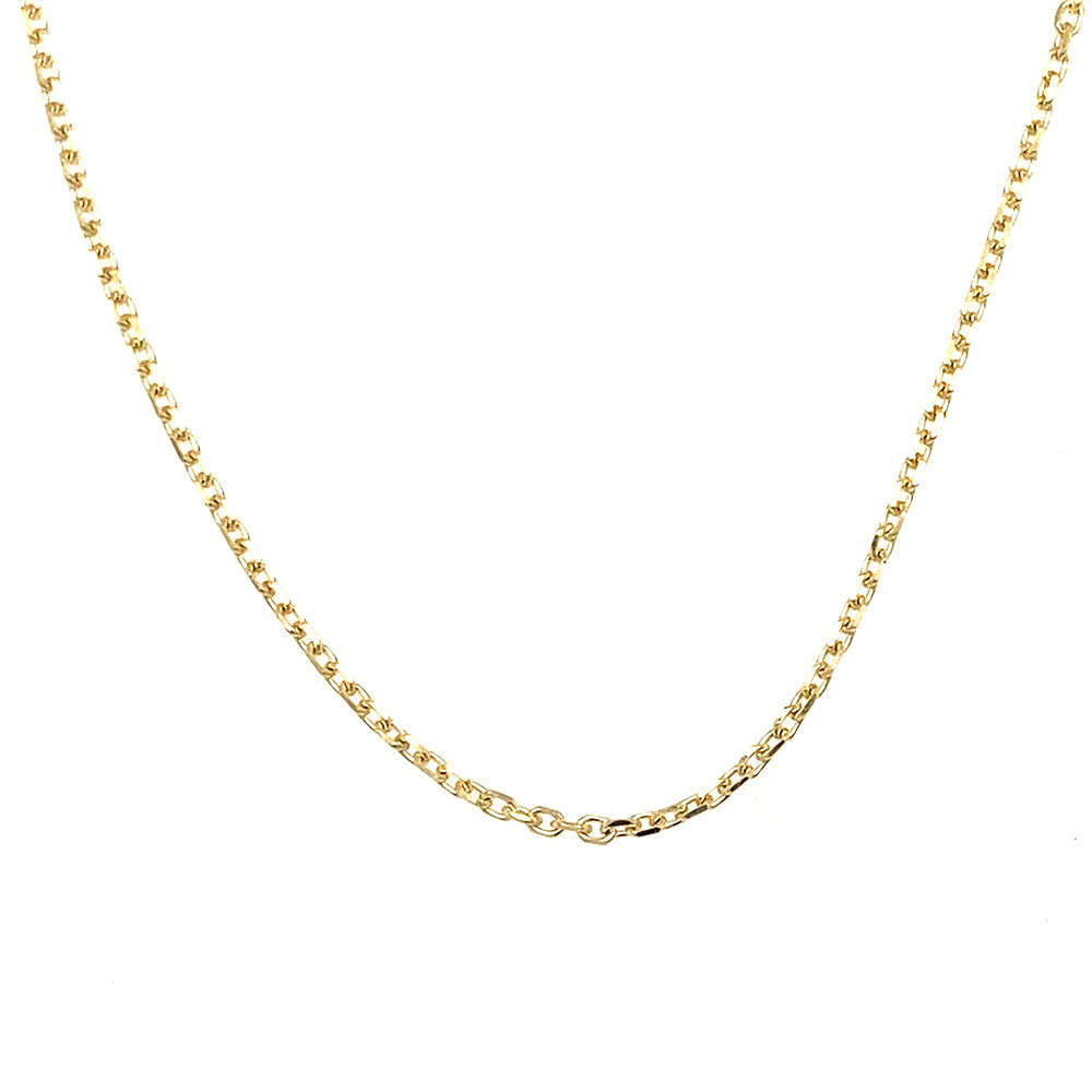 Diamond Cut Rolo Style Chain in 10K Yellow Gold