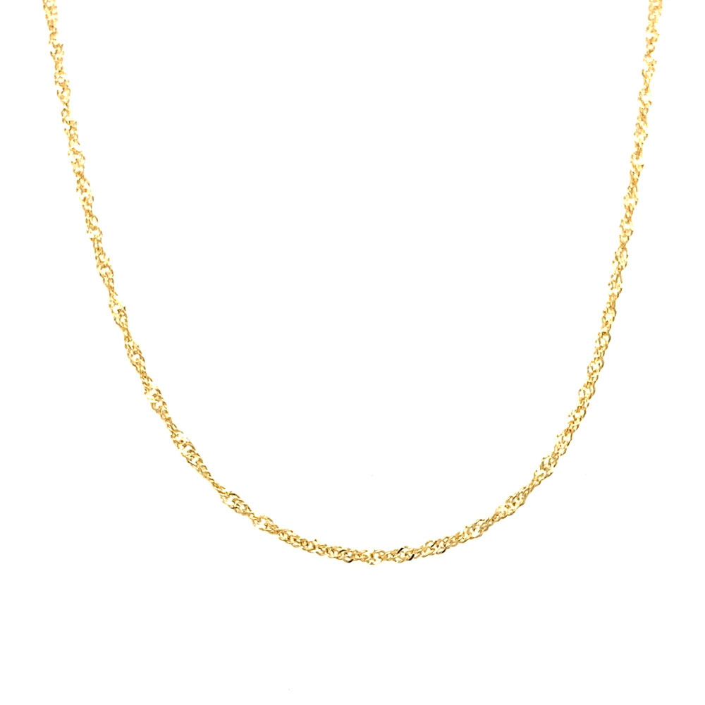 Singapore Style Chain in 10K Yellow Gold