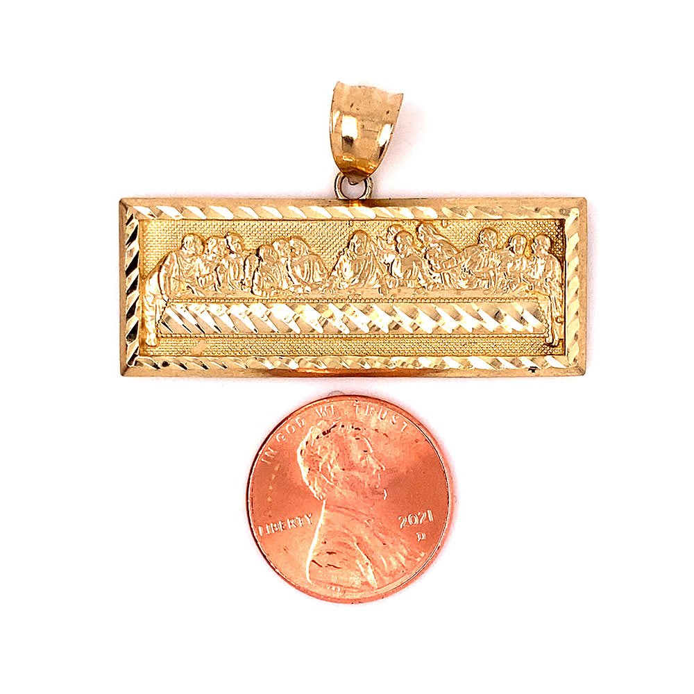 The Last Supper Charm Pendant in 10K Yellow Gold