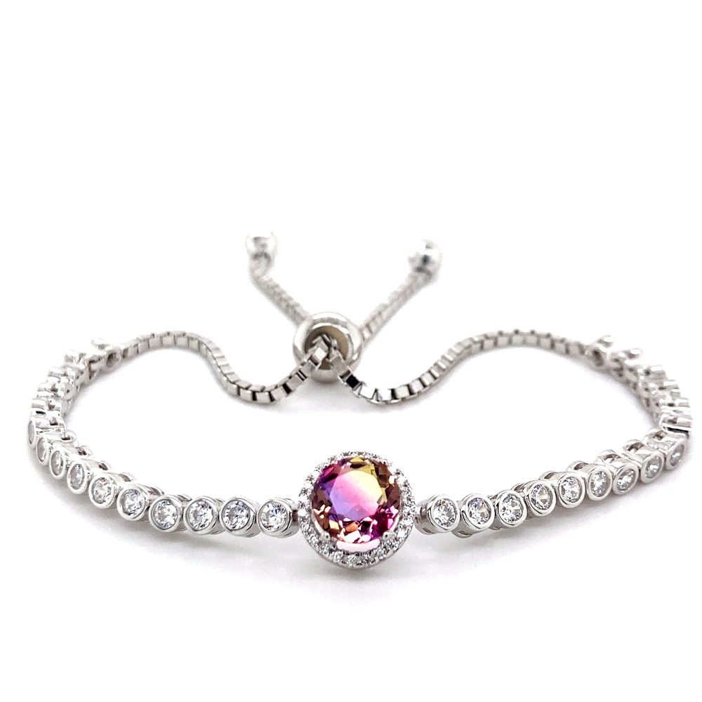 Ametrine Bolo Bracelet in Sterling Silver