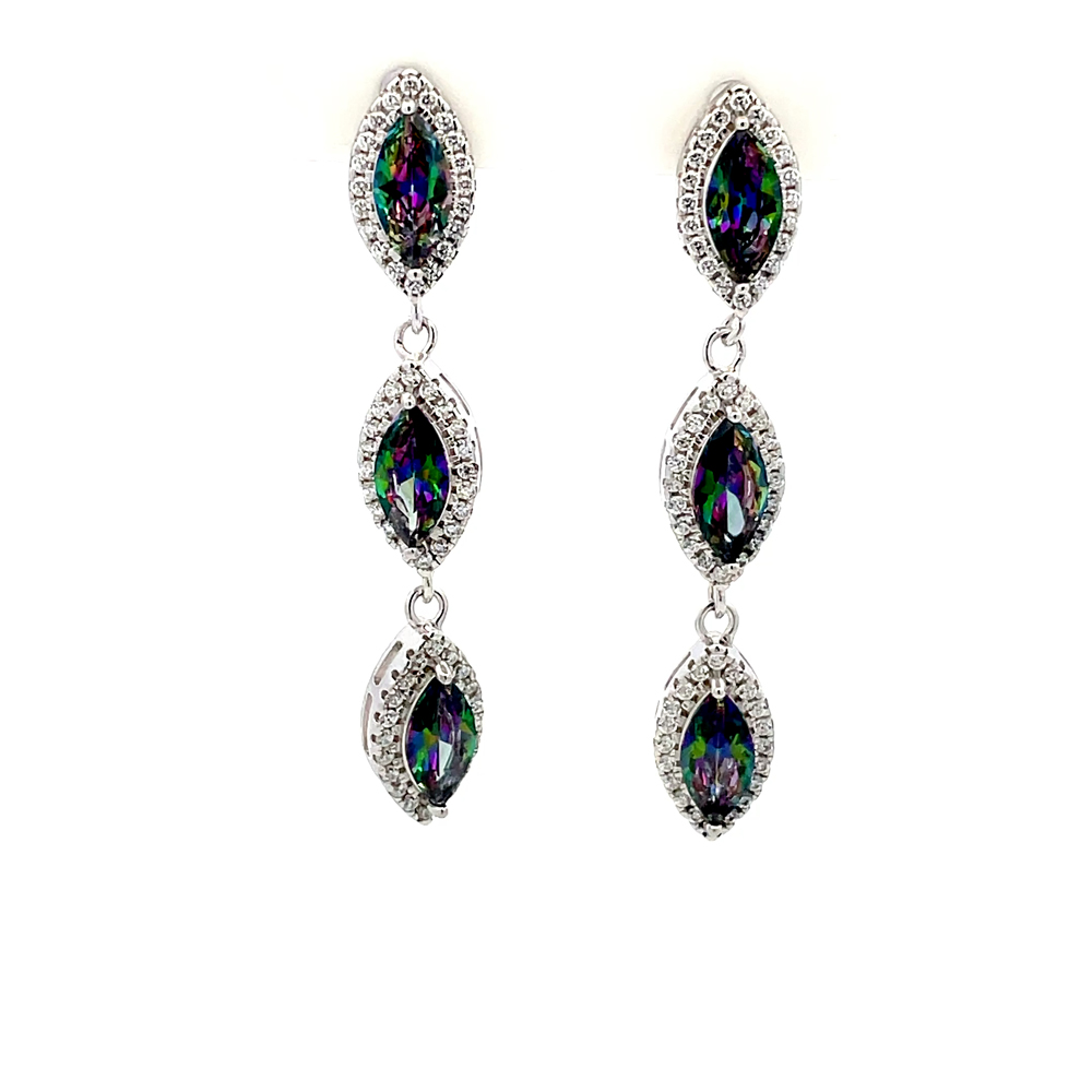 Northern Lights Topaz Earring in Sterling Silver