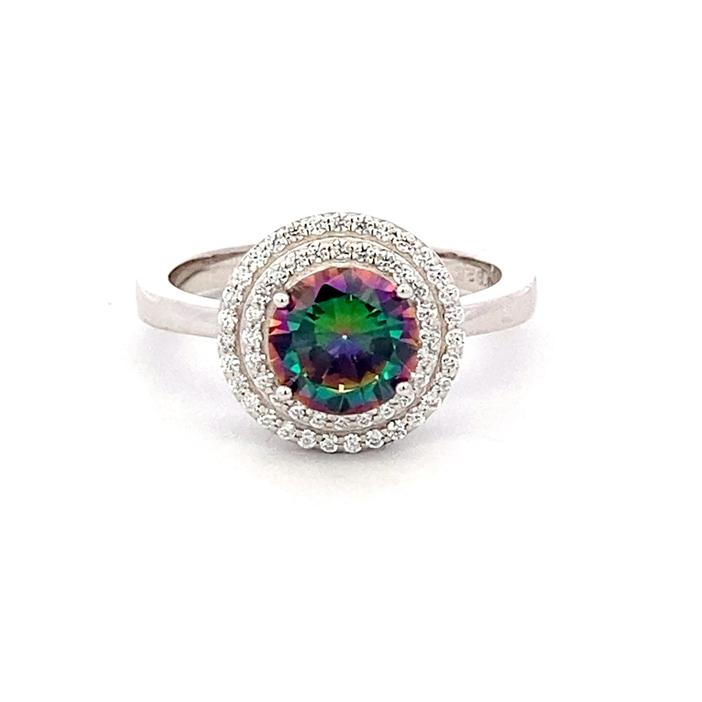 Northern Lights Topaz Ladies Ring in Sterling Silver