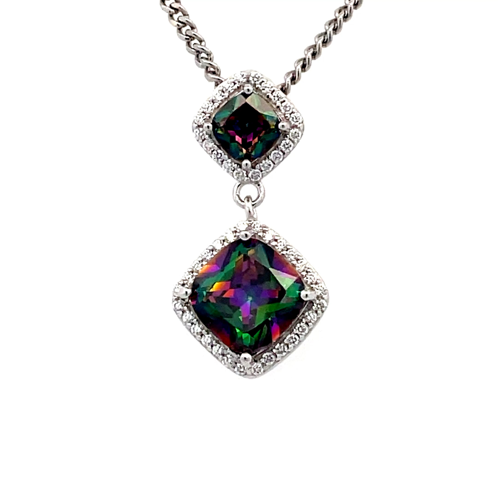 Northern Lights Topaz Pendant in Sterling Silver