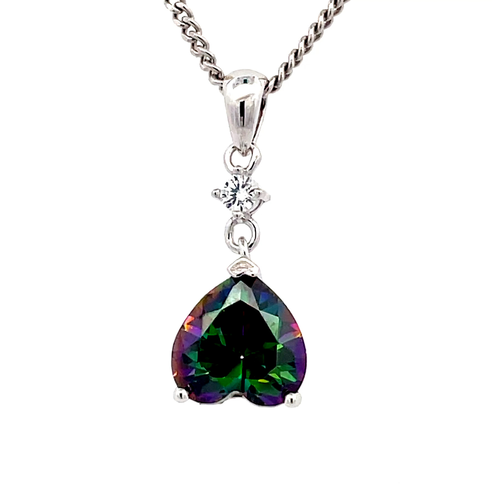 Northern Lights Topaz Pendant in Sterling Silver