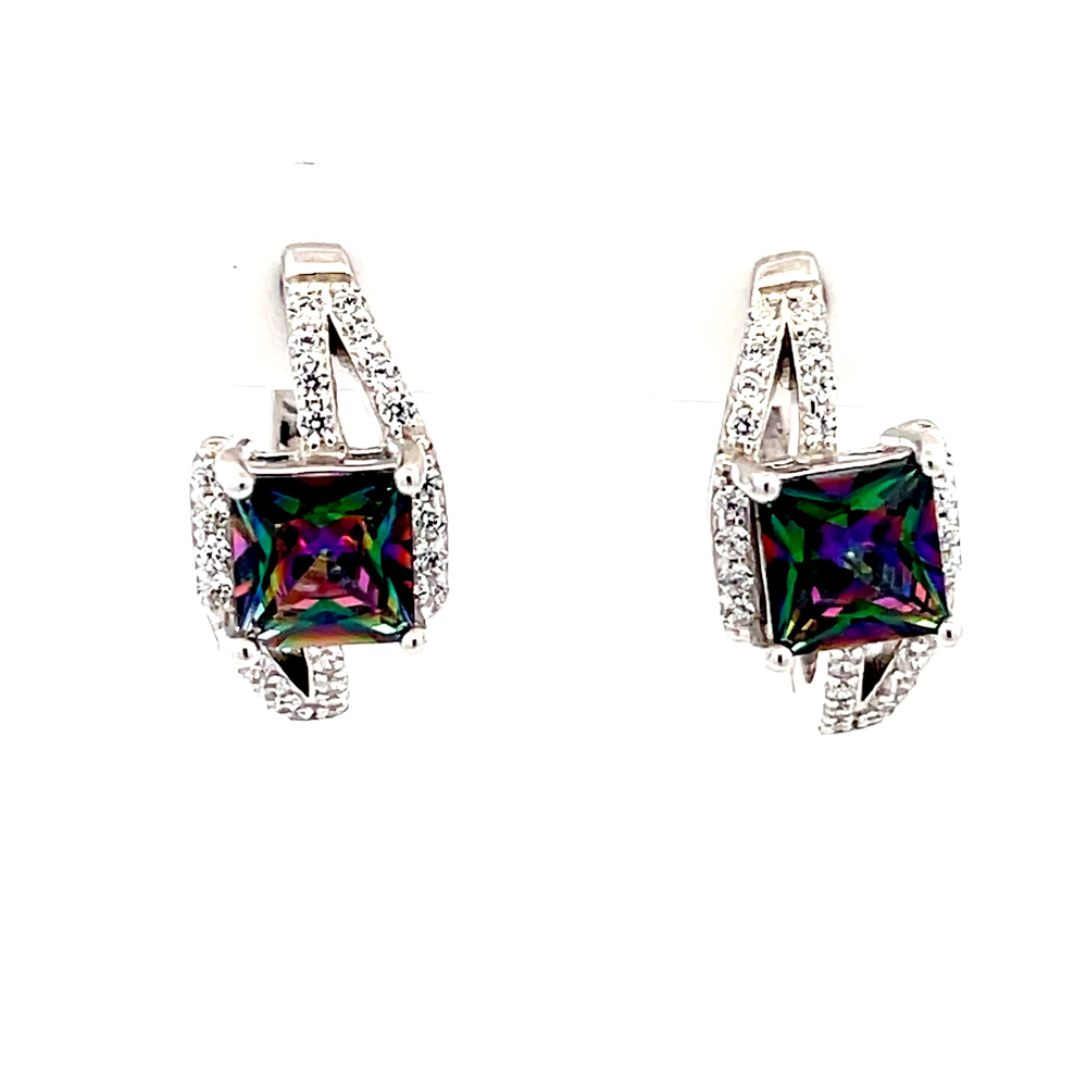 Northern Lights Topaz Earring in Sterling Silver