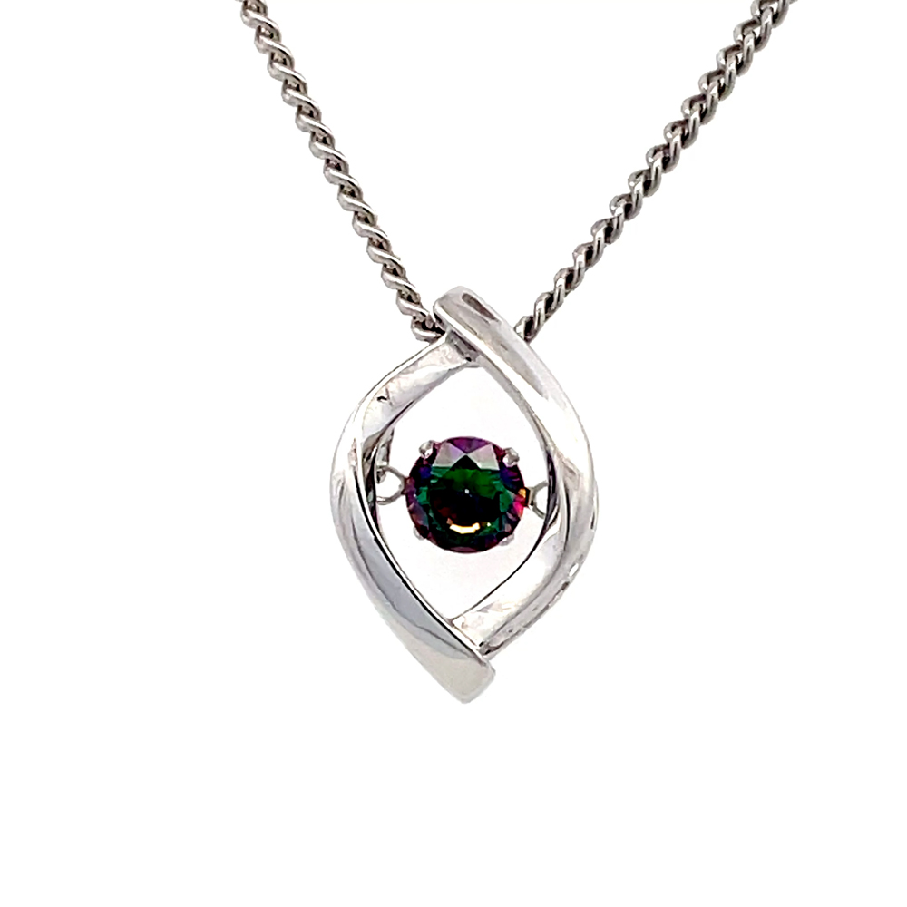 Northern Lights Topaz Pendant in Sterling Silver