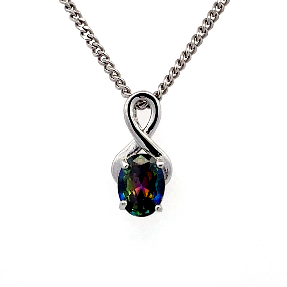 Northern Lights Topaz Pendant in Sterling Silver
