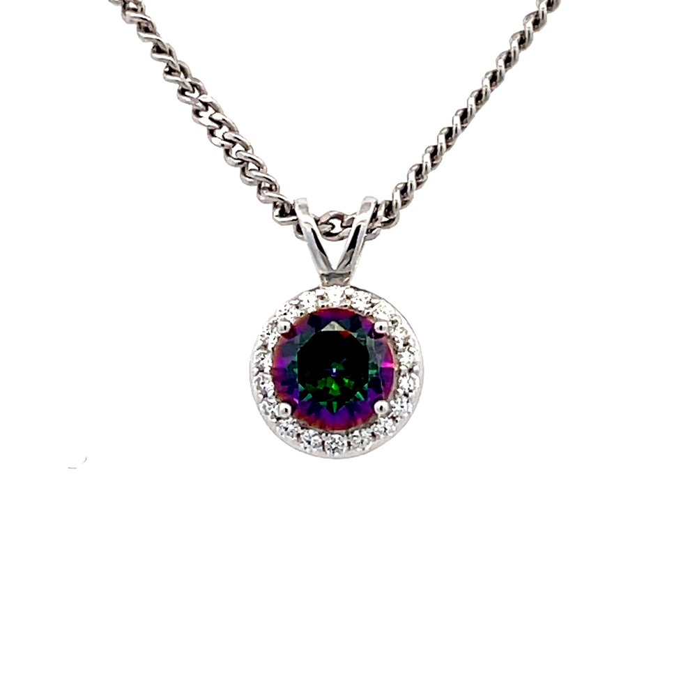 Northern Lights Topaz Pendant in Sterling Silver